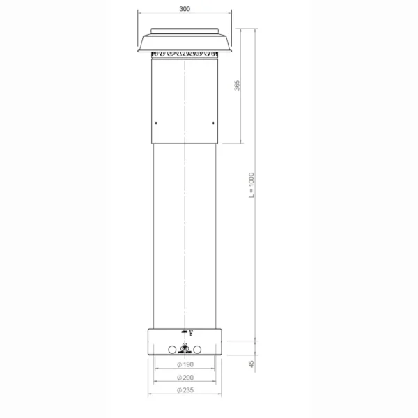 izoliuotas stogo kaminelis burgerhout d160mm