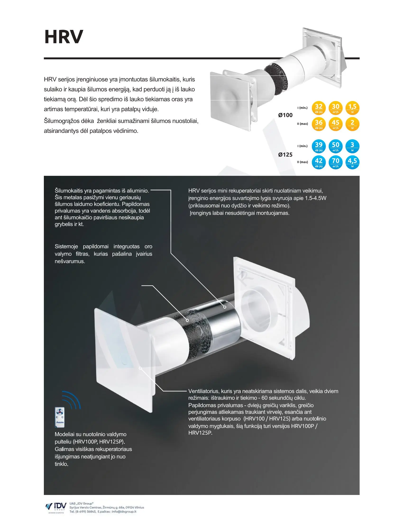 Awenta hrv 100 125