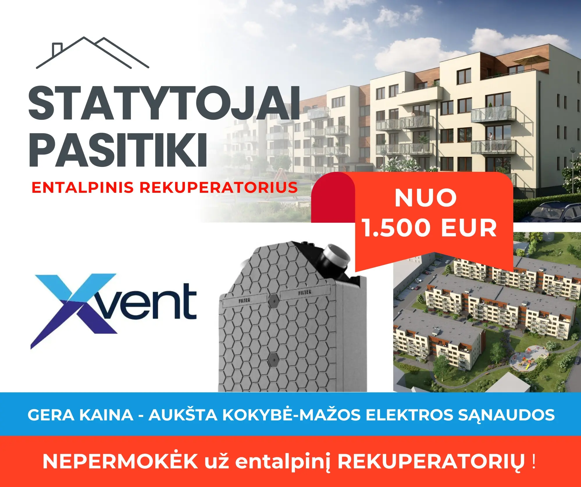 rekuperatorius butui entalpinis